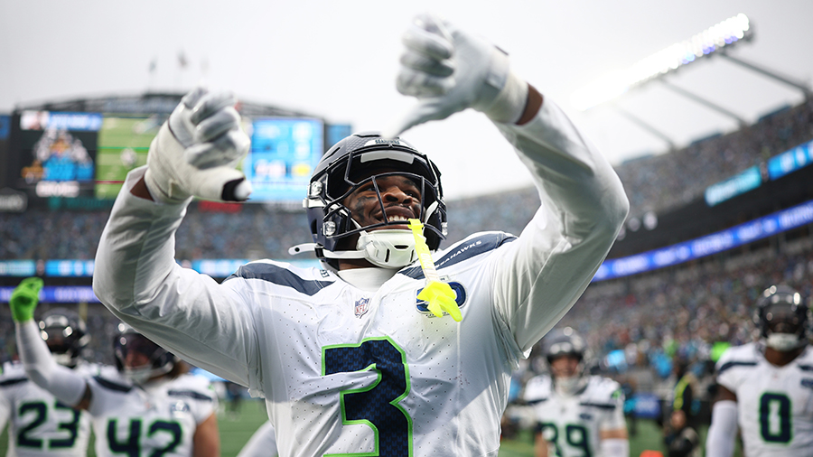Seattle Seahawks Nick Emmanwori celebration Carolina Panthers 2025...