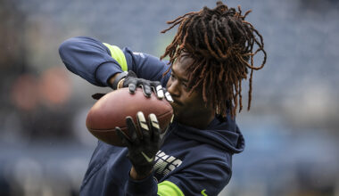 Seattle Seahawks cornerback Shaquill Griffin practice squad signing pregame warmup...