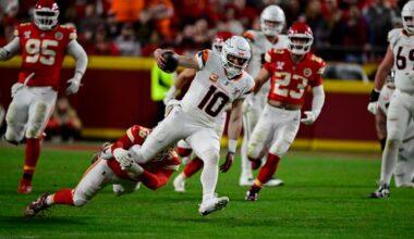 Bo Nix's receivers are tied for NFL lead in drops