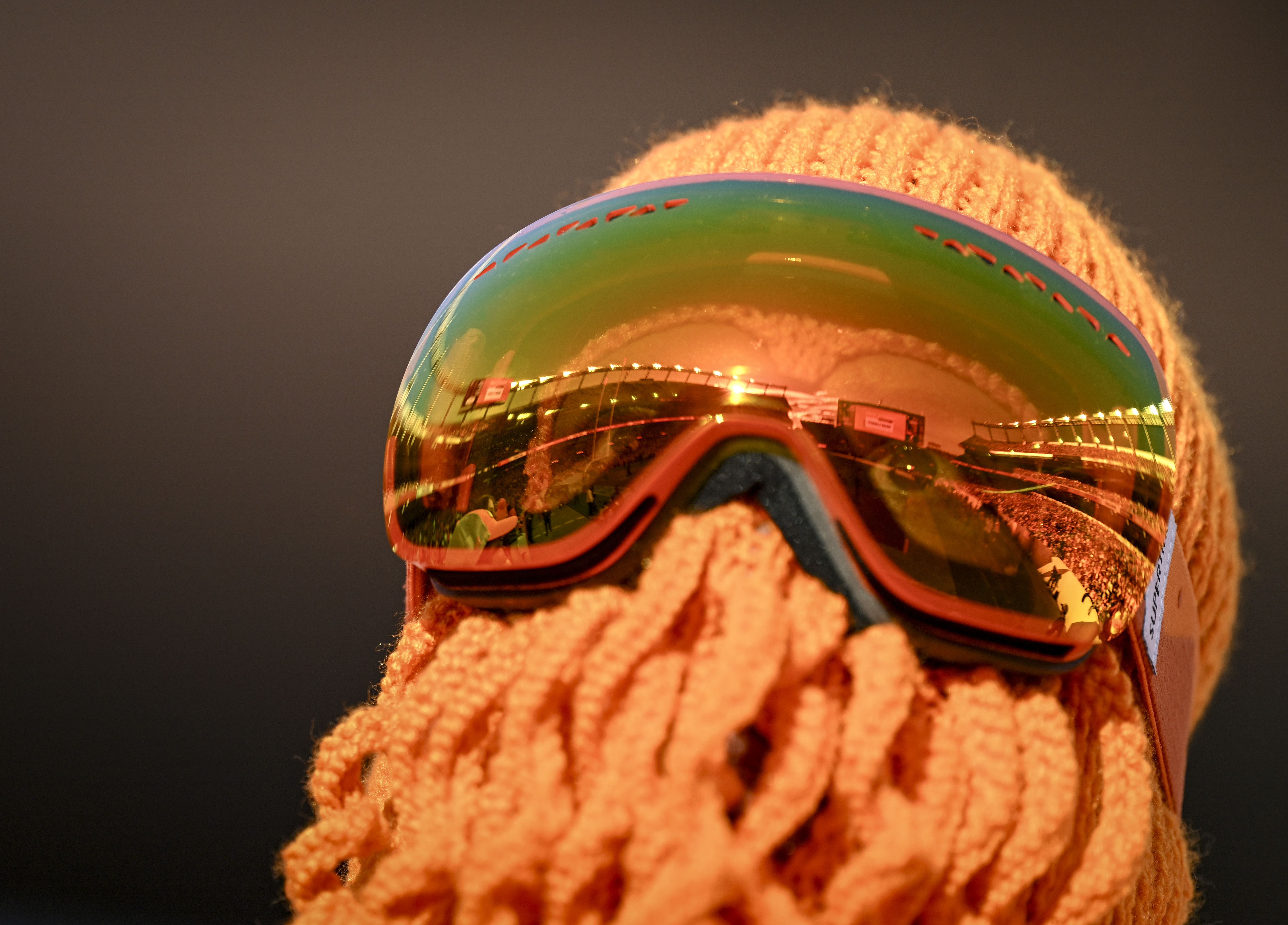 A Denver Broncos fan watches the action against the Jacksonville...