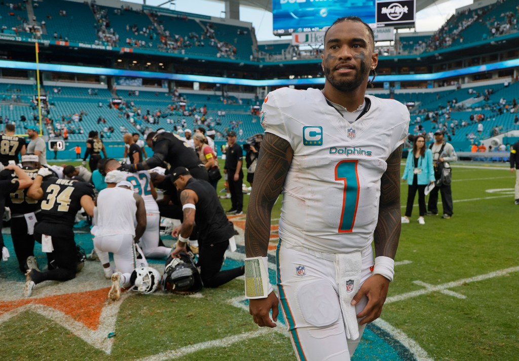 Dolphins' Tua talks sliding short of first down on key play