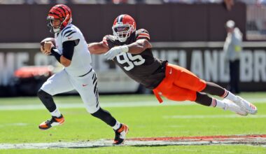 When do the Browns play the Bengals in Week 18?