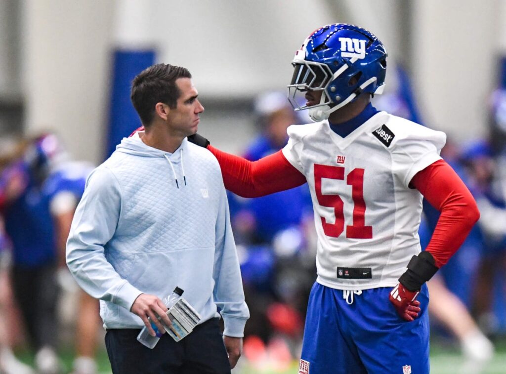 GM Joe Schoen believes the Giants have high-quality pieces on the roster, including pass rusher Abdul Carter.