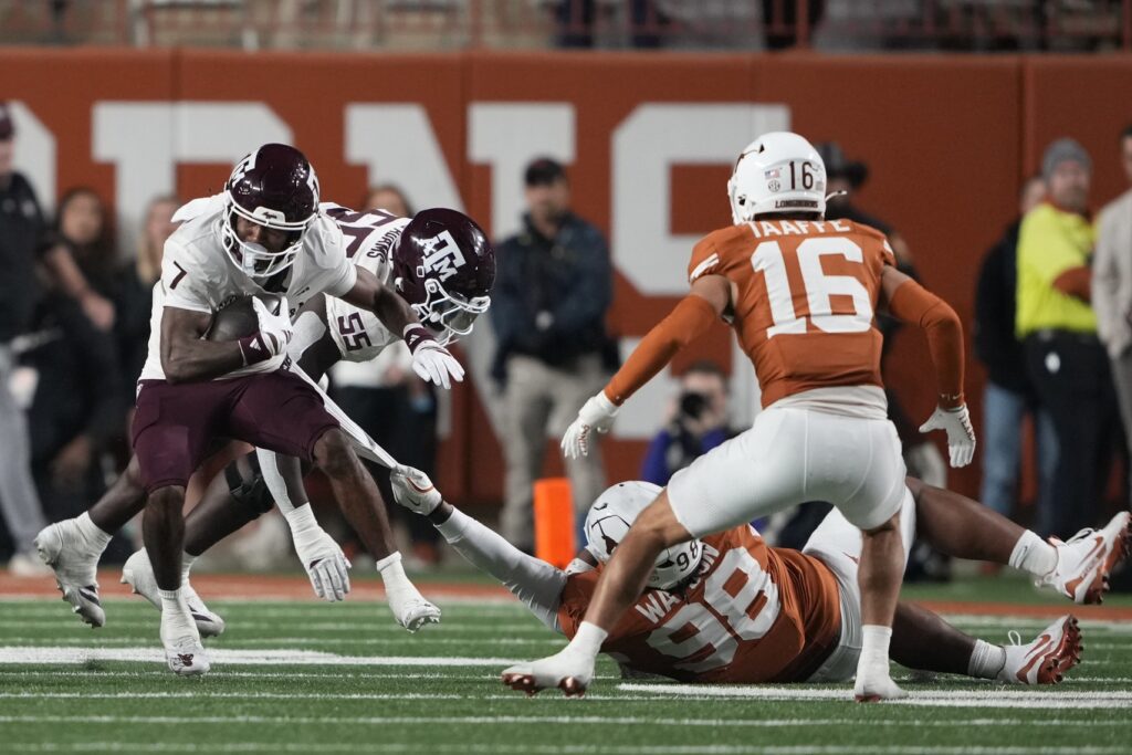 No. 16 Texas 27 vs. No. 3 Texas A&M 17