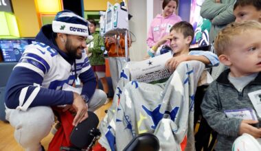 See photos as Dallas Cowboys pay visit to Children's Medical Center in Dallas