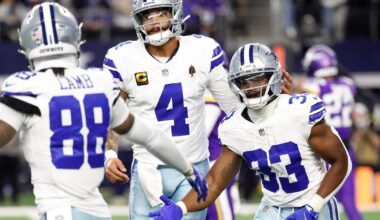 Cowboys RB Javonte Williams (shoulder) returns in second half vs. Vikings