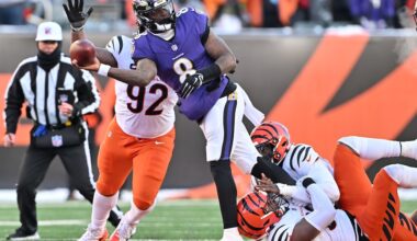 Ravens' Lamar Jackson among several starters missing at practice