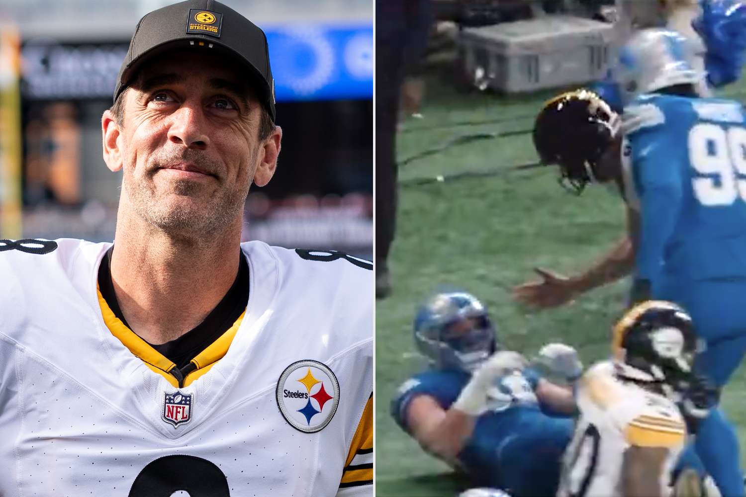 Aaron Rodgers Trash Talks Lions Linebacker in Mic'd Up Moment Mocking His Age