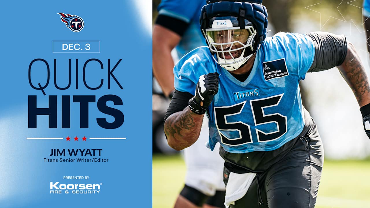 Quick Hits After Wednesday's Titans Practice 