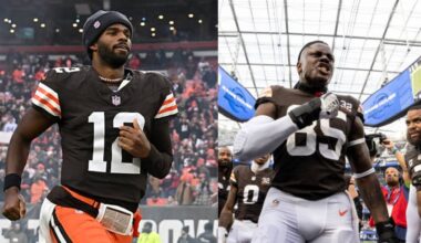 Shedeur Sanders tells David Njoku &ldquo;get your b**ch a*s up&rdquo; as hot mics catch Browns QB
