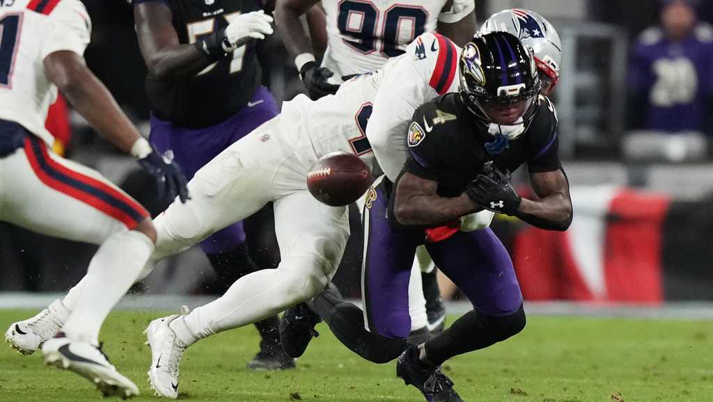 Ravens give up late lead in 28-24 loss to New England Patriots
