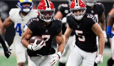 Robinson runs for 195 yards, Stafford throws 3 INTs and Falcons upset Rams 27-24 on 51-yard field goal