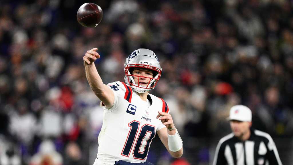 Drake Maye leads Patriots to 28-24 win over Ravens; clinches playoff spot