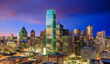 Why Did Dallas' Bank Of America Tower Shine In Vikings Colors?