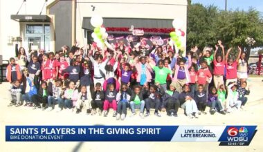 Saints' Tyler Shough and Cam Jordan host holiday bike donation