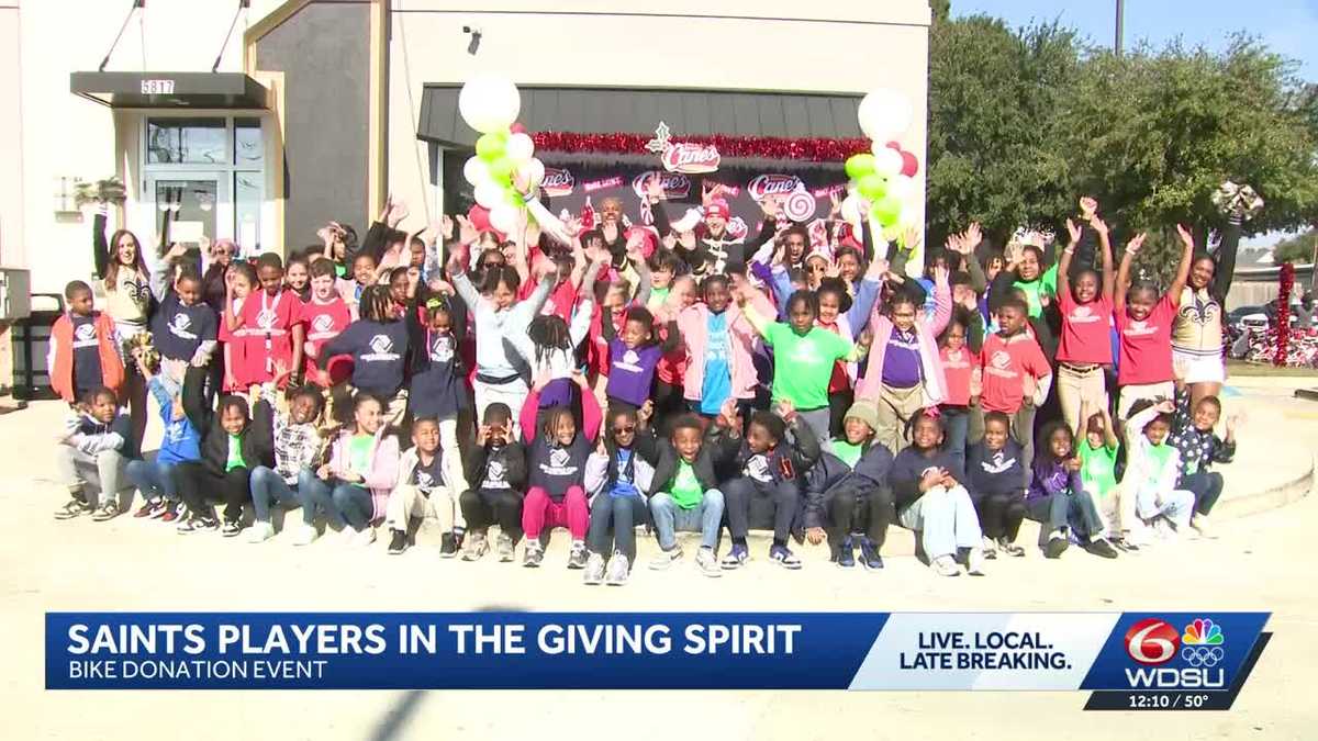 Saints' Tyler Shough and Cam Jordan host holiday bike donation