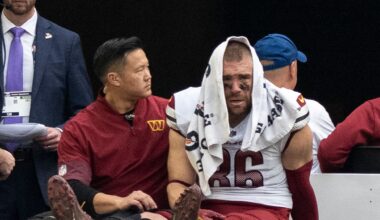 Commanders Tight End Zach Ertz Bursts Into Tears After Brutal Leg Injury