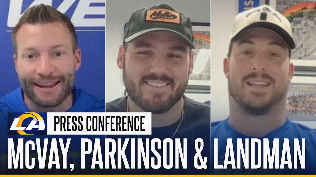 Los Angeles Rams head coach Sean McVay, tight end Colby Parkinson & inside linebacker Nate Landman Press Conference