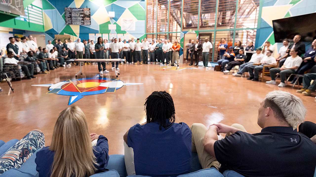 Broncos tour Arkansas Valley Correctional Facility as Denver Broncos Foundation helps fund Restoring Promise training