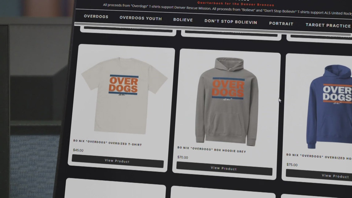 Bo Nix 'Overdogs' shirts aid Denver homeless as Broncos soar