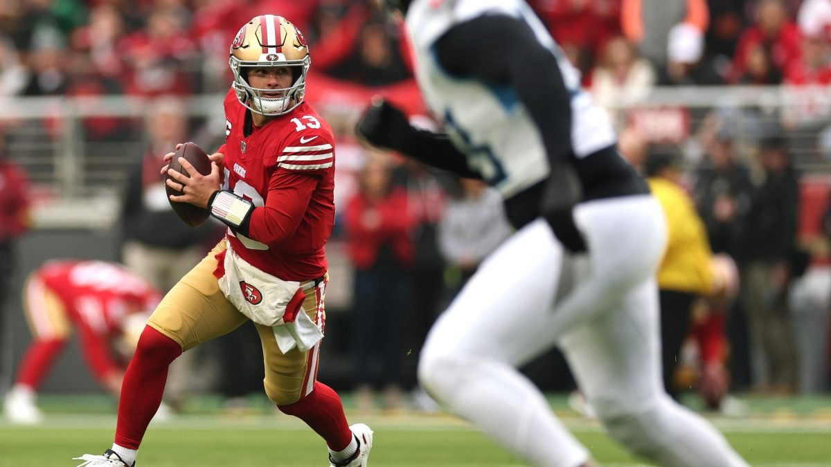 What 49ers QB Brock Purdy told Titans defender on pump fake – NBC Sports Bay Area & California