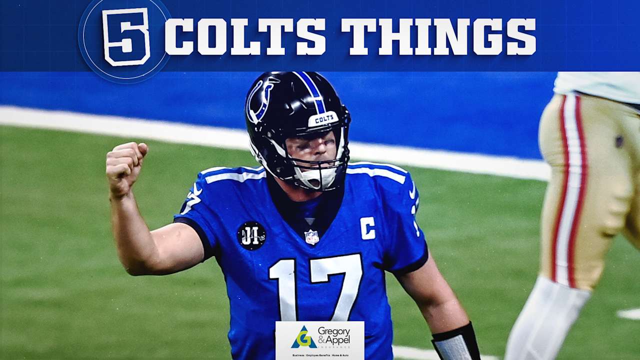 A big change in Philip Rivers' game plan, Tyler Warren sets a franchise record, Lou Anarumo explains what went wrong with defense in loss to 49ers