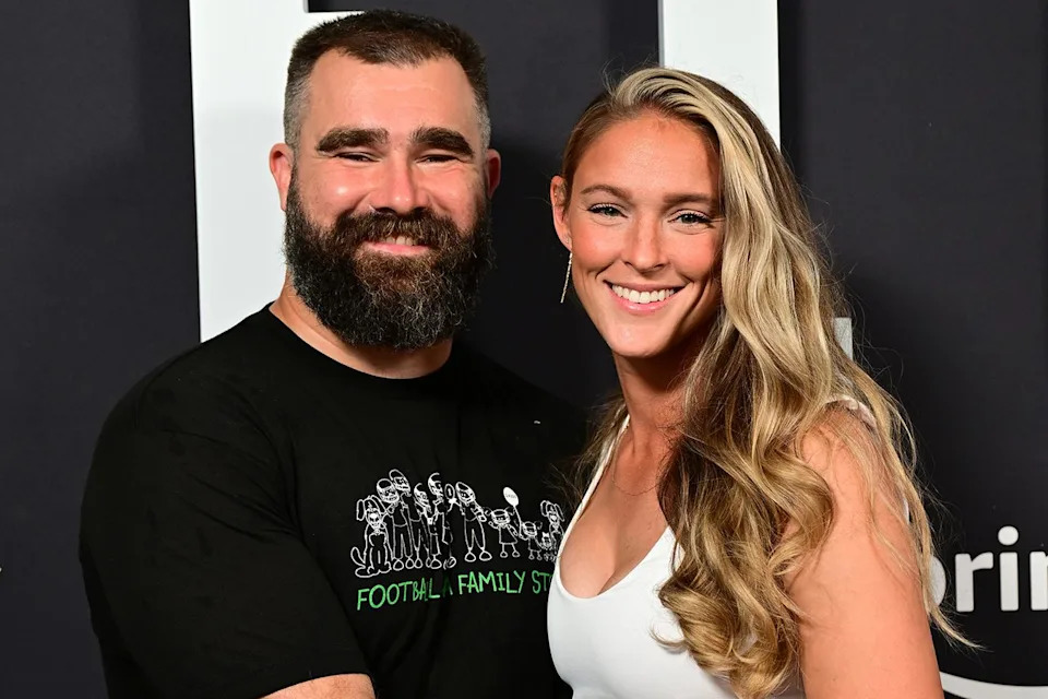 Lisa Lake/Getty Jason Kelce and Kylie Kelce attend Thursday Night Football Presents The World Premiere of 