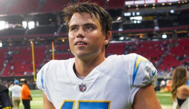 Cameron Dicker in his Chargers unifor