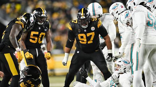 Steelers defensive tackle Cameron Heyward (97) during a regular season matchup between the Pittsburgh Steelers and Miami Dolphins.