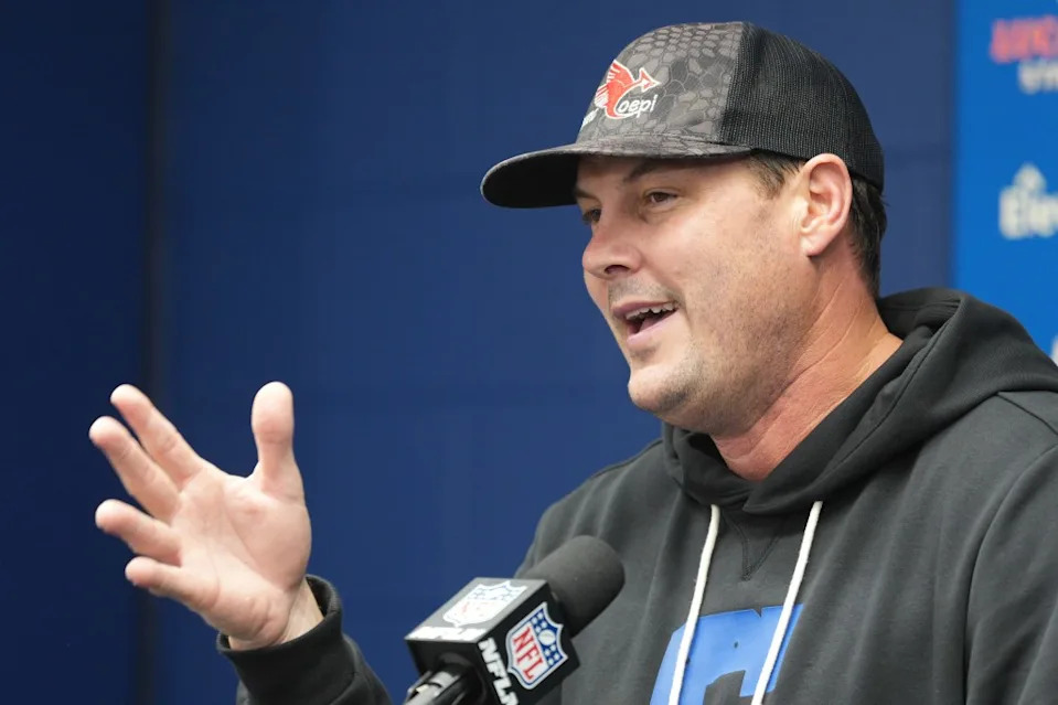Indianapolis Colts quarterback Philip Rivers speaks during a news conference following an NFL football game against the Jacksonville Jaguars Sunday, Dec. 28, 2025. AP