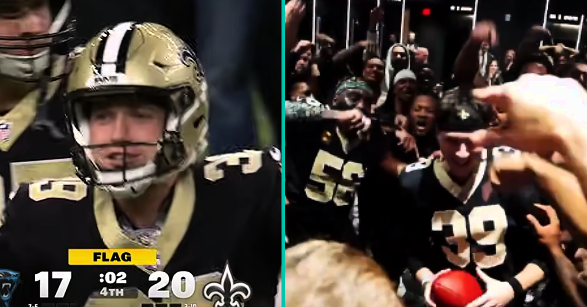 "Charlie! Charlie!": Incredible Scenes As New Orleans Saints Chant Charlie Smyth's Name After Game Winner
