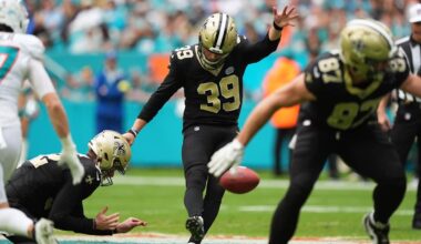 Saints K Charlie Smyth, former Gaelic football player, boots 56-yard FG in NFL debut