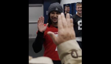 CJ Stroud giving a high five to Texans owner Cal McNair