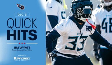 Quick Hits After Friday's Titans Practice 