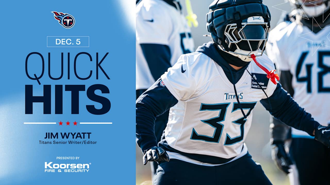 Quick Hits After Friday's Titans Practice 