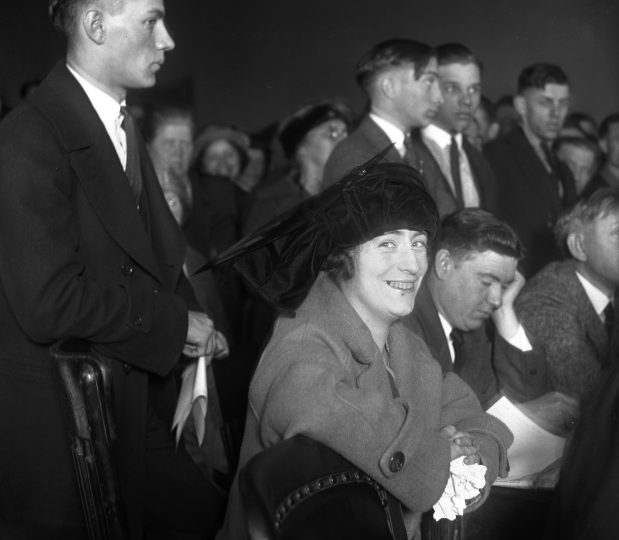 Hazel McNally smiles while on trial in October 1922, accused of murdering her twin babies, according to her husband, Frank McNally. Hazel McNally insisted there were no real children, only dolls she pretended were her newborns. (Chicago Tribune historical photo) 