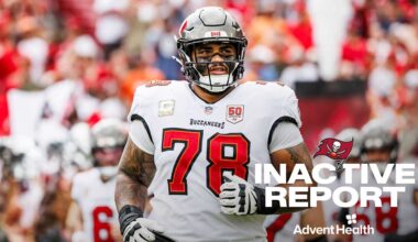 Saints vs. Bucs Inactive Report