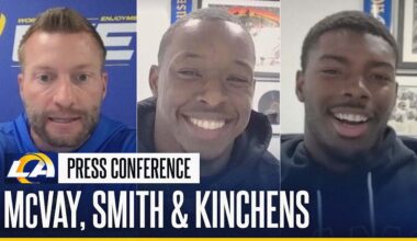 Head coach Sean McVay, wide receiver Xavier Smith & safety Kamren Kinchens Press Conference