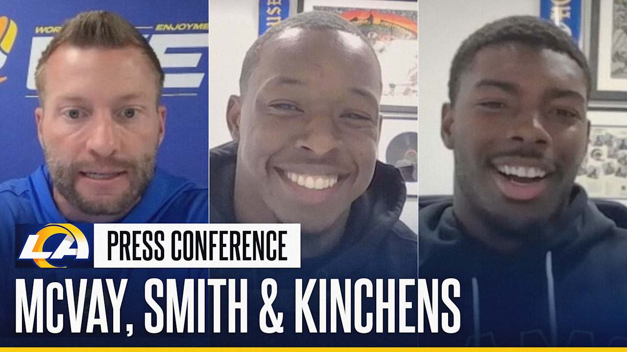 Head coach Sean McVay, wide receiver Xavier Smith & safety Kamren Kinchens Press Conference