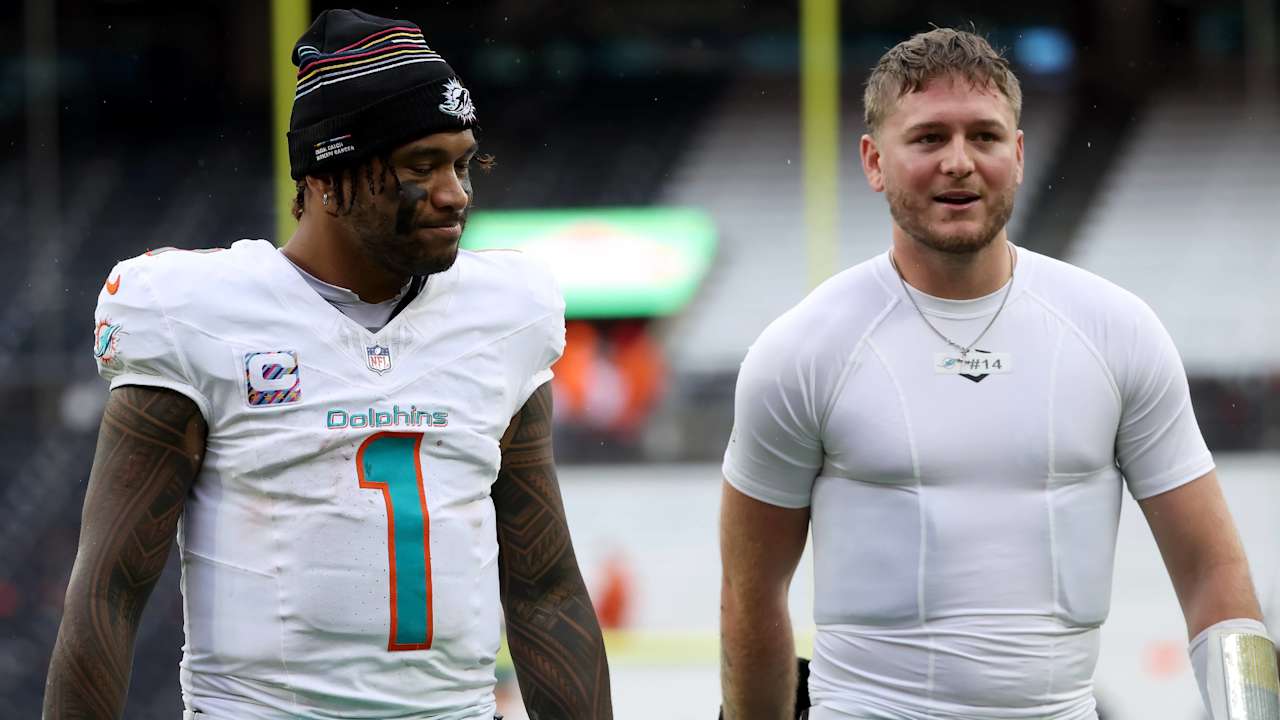 Dolphins bench Tua Tagovailoa, to start rookie Quinn Ewers at QB vs. Bengals