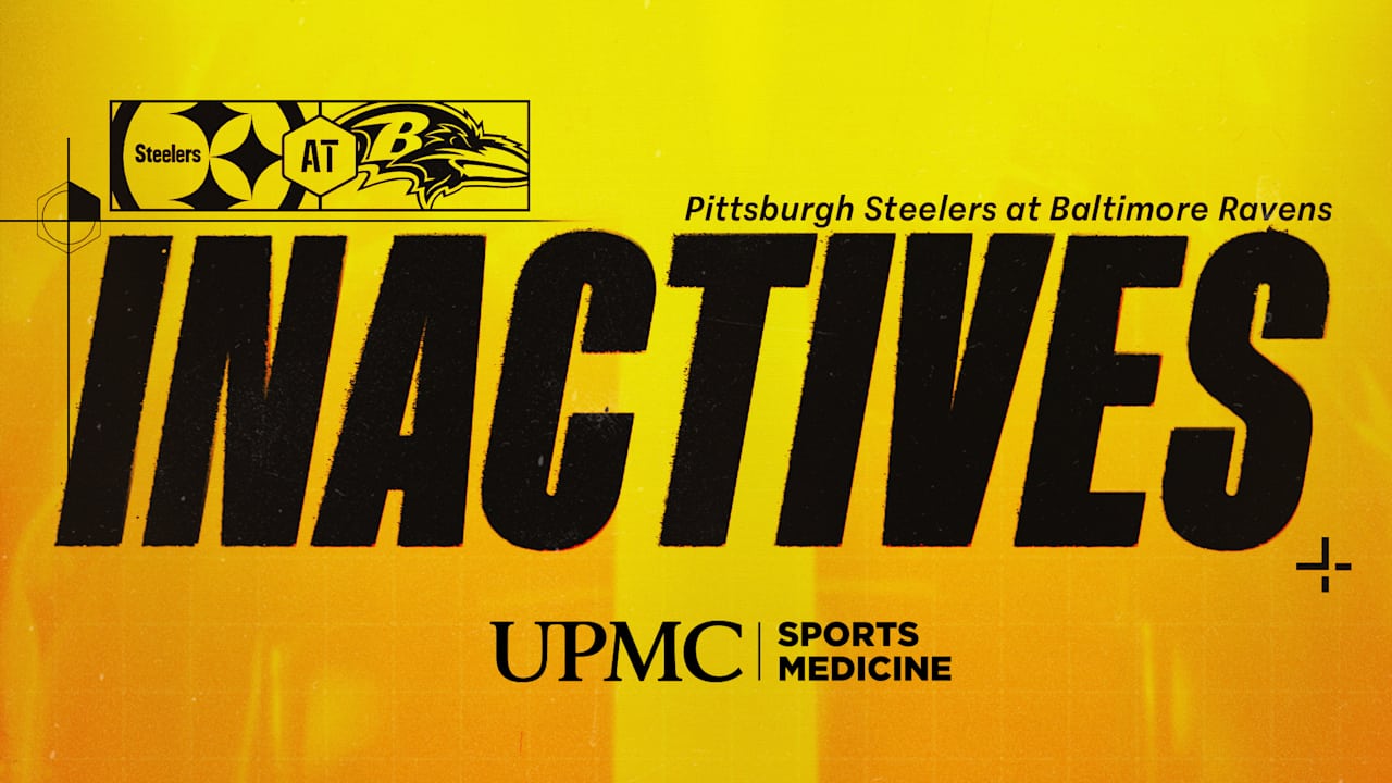 Steelers inactives for Week 14 at Ravens