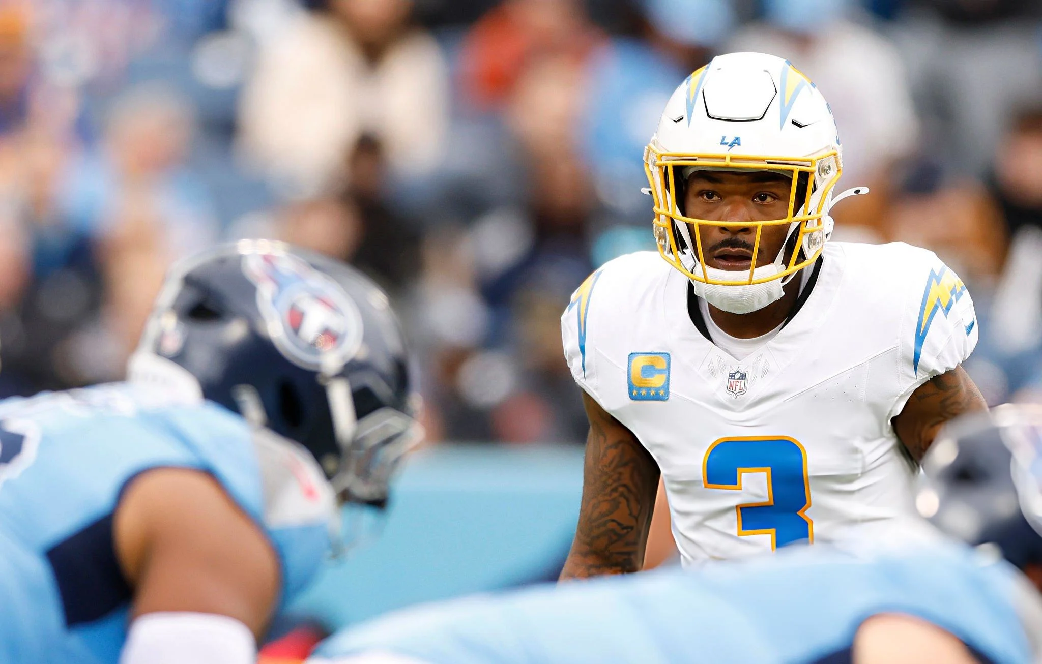 Derwin James Jr. of the Los Angeles Chargers