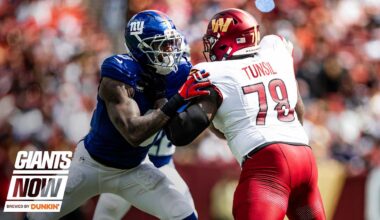 Numbers to know for Giants-Commanders