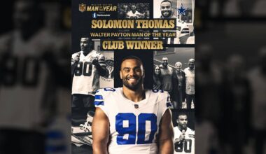Solomon Thomas named Cowboys nominee for Walter Payton Man of the Year award 