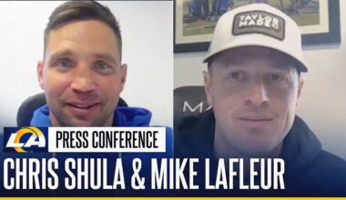 Los Angeles Rams defensive coordinator Chris Shula & offensive coordinator Mike LaFleur press conference