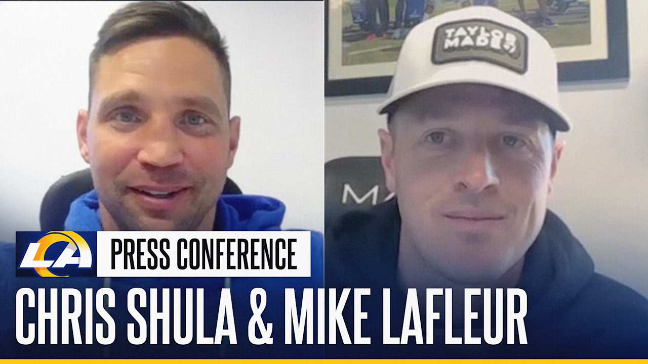 Los Angeles Rams defensive coordinator Chris Shula & offensive coordinator Mike LaFleur press conference