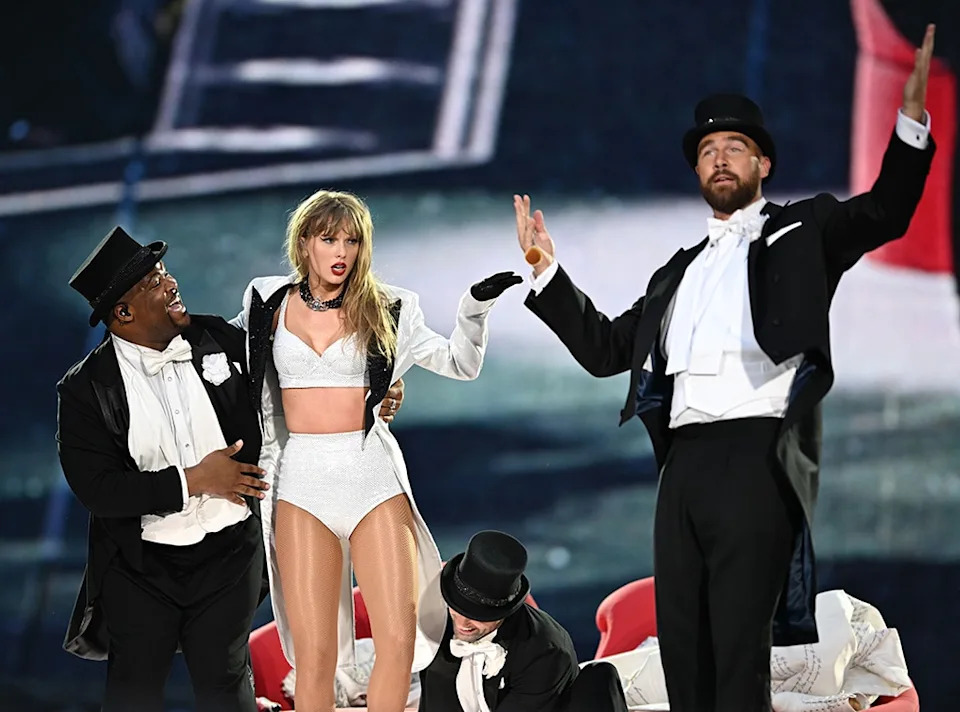 <p>25. Speaking of his jams, in May 2024 Travis cited his three favorite Taylor songs as "Blank Space," "The Alchemy" and "So High School."</p> <p><a href="https://www.cbsnews.com/news/chiefs-travis-kelce-taylor-swift-relationship-cbs-mornings-interview/" rel="nofollow noopener" target="_blank" data-ylk="slk:Asked about it;elm:context_link;itc:0;sec:content-canvas" class="link ">Asked about it</a> a few months later, however, his answer had changed to, "They're all my favorite—literally every single one."</p> <p>But he's on the record saying in August 2025 that his <a href="https://www.eonline.com/news/1423206/travis-kelce-easter-eggs-in-taylor-swifts-life-of-a-showgirl" rel="nofollow noopener" target="_blank" data-ylk="slk:No. 1 track from;elm:context_link;itc:0;sec:content-canvas" class="link ">No. 1 track from</a> <em>The Life of a Show Girl </em>is "Opalite."</p>