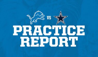 Lions vs. Cowboys practice report: Dec. 1 - Detroit Lions
