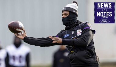 Ravens Set for Coldest Game in Team History Sunday in Cincinnati