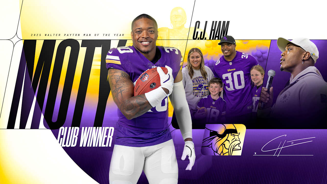 C.J. Ham Named Vikings 2025 Walter Payton NFL Man of the Year Nominee